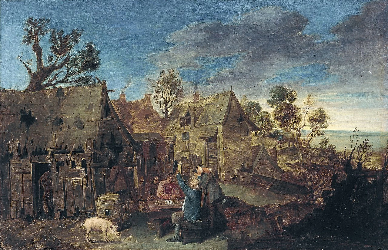 Scena di villaggio con unomi che bevono - Museo Nacional Thyssen, Bornemisza, Madrid
